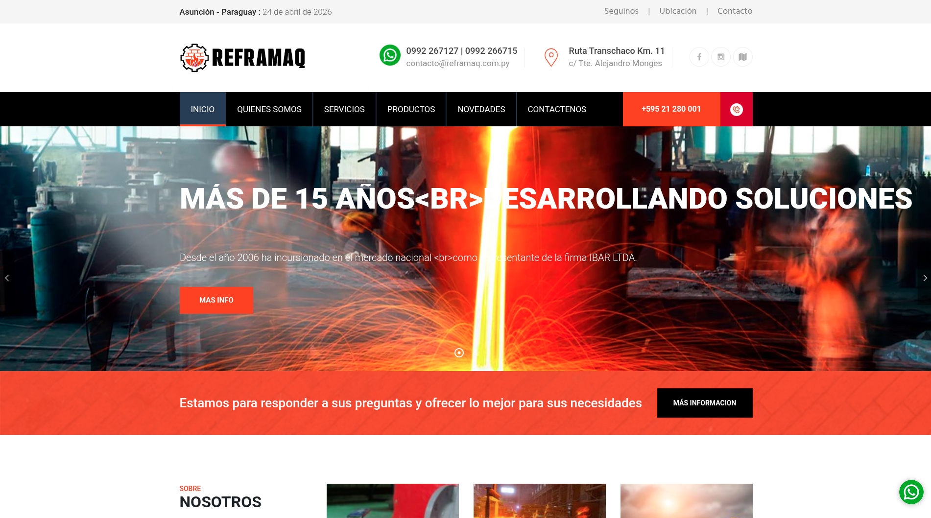 Sitio empresarial Reframaq